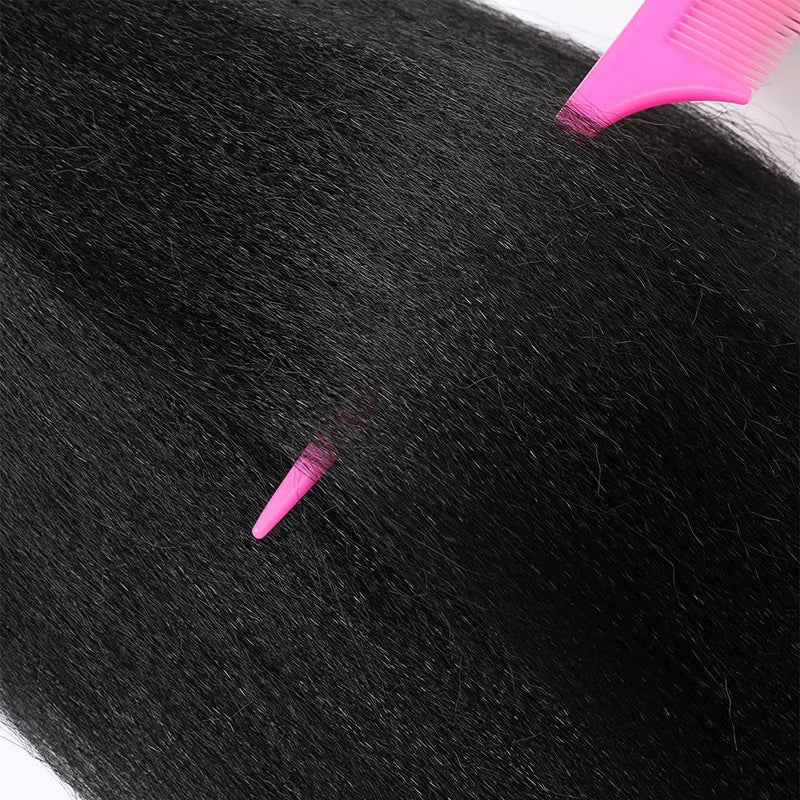 ShowCoco Pre Stretched Braiding Hair 20 Inch 8 Packs Natural Black Braiding Hair Pre Stretched Professional Soft Yaki Texture, Hot Water Setting Hair Extensions for Braids (20inch,#1B) - Image 4